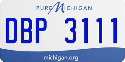 MI license plate DBP3111