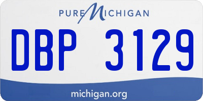 MI license plate DBP3129