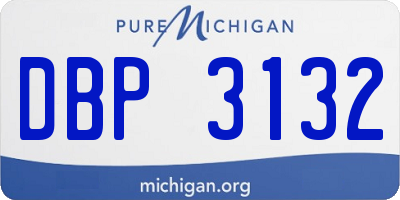 MI license plate DBP3132