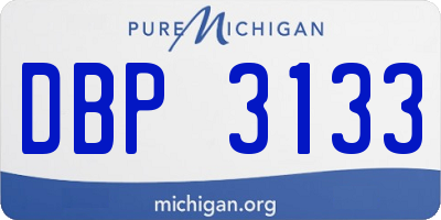 MI license plate DBP3133
