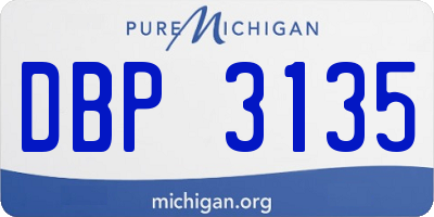 MI license plate DBP3135