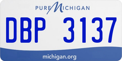 MI license plate DBP3137
