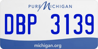 MI license plate DBP3139