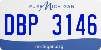 MI license plate DBP3146