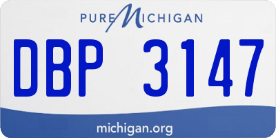 MI license plate DBP3147