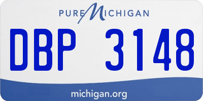 MI license plate DBP3148