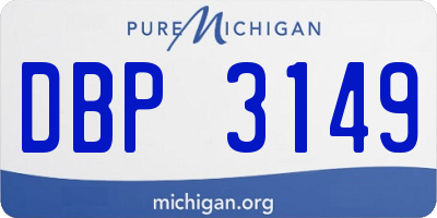 MI license plate DBP3149