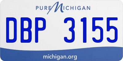 MI license plate DBP3155