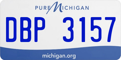 MI license plate DBP3157