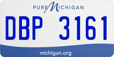 MI license plate DBP3161