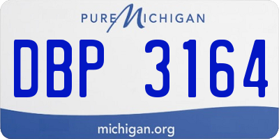 MI license plate DBP3164
