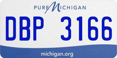 MI license plate DBP3166