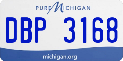 MI license plate DBP3168