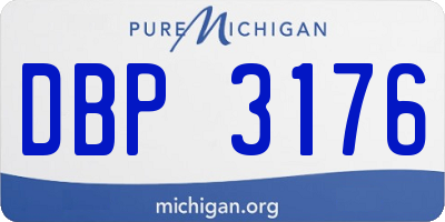 MI license plate DBP3176