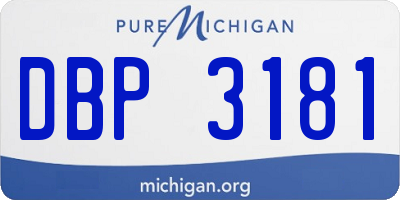 MI license plate DBP3181