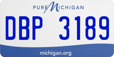 MI license plate DBP3189