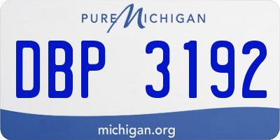 MI license plate DBP3192