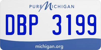 MI license plate DBP3199