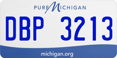 MI license plate DBP3213