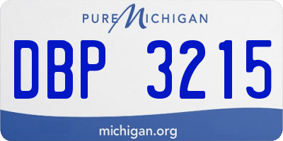 MI license plate DBP3215