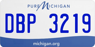 MI license plate DBP3219