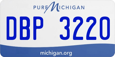 MI license plate DBP3220