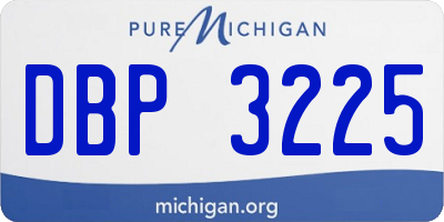 MI license plate DBP3225