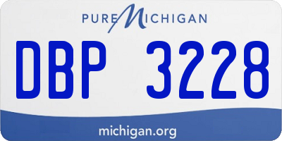 MI license plate DBP3228