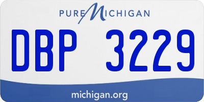 MI license plate DBP3229
