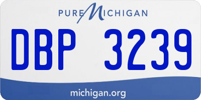 MI license plate DBP3239