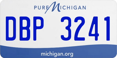 MI license plate DBP3241