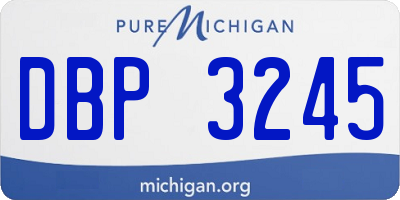 MI license plate DBP3245
