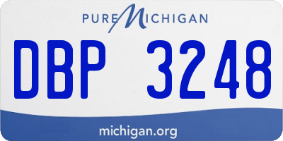 MI license plate DBP3248