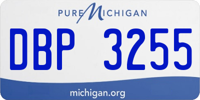 MI license plate DBP3255