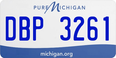 MI license plate DBP3261