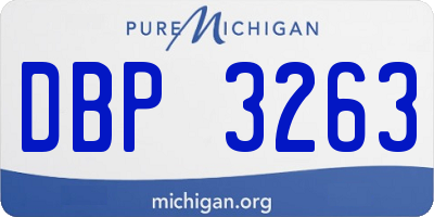 MI license plate DBP3263