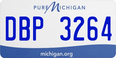 MI license plate DBP3264