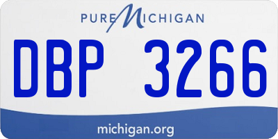 MI license plate DBP3266