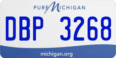 MI license plate DBP3268