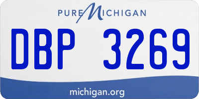 MI license plate DBP3269