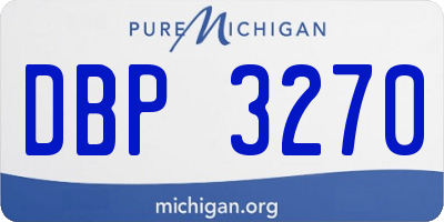 MI license plate DBP3270