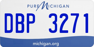 MI license plate DBP3271