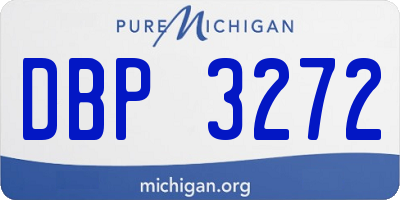 MI license plate DBP3272