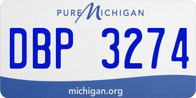 MI license plate DBP3274