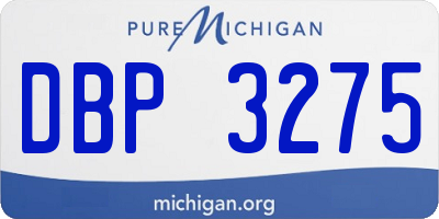 MI license plate DBP3275