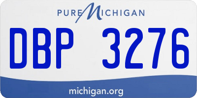 MI license plate DBP3276