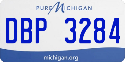 MI license plate DBP3284