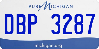 MI license plate DBP3287