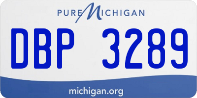 MI license plate DBP3289