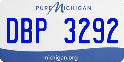 MI license plate DBP3292